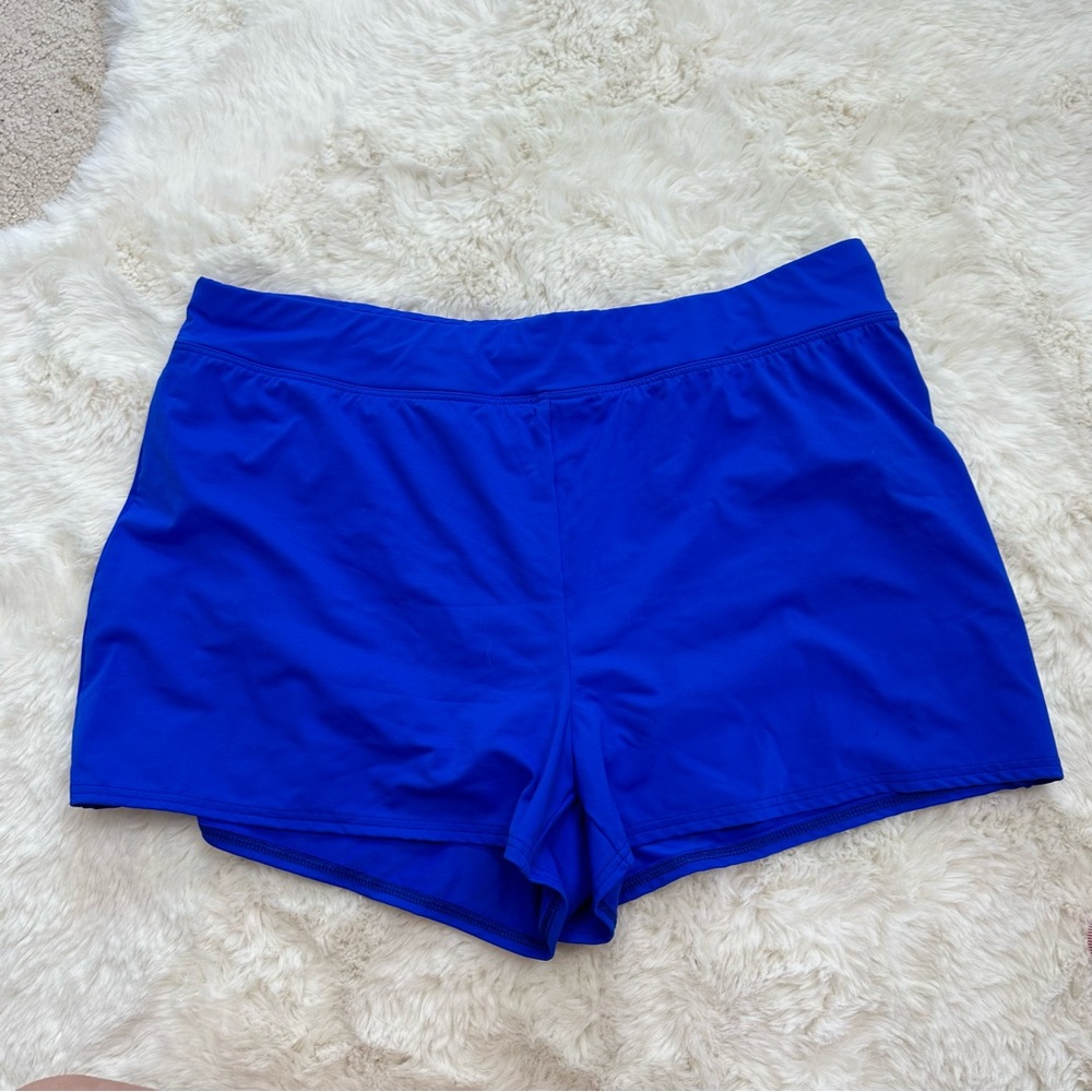 Land's End Royal Blue Bikini Swim Shorts, 16
